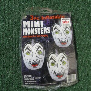 Brand New Mini Monsters 3 Piece Inflatable Vampire Halloween Decorations